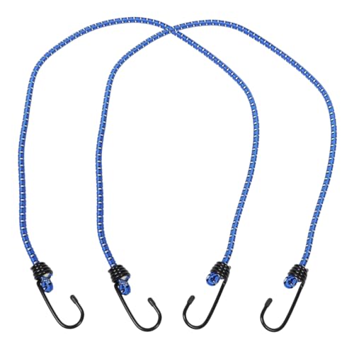 VINTORKY 2pcs Luggage Rope Hook Carabiner Cord for Bike Rack Elastic Bike Rope Car Seat Strap Tent Elastic Rope Bike Bungee Rope Bicycle Handle Strap Rope for Luggage Blue Rubber
