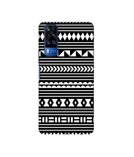 Image of Black Pattern Design 3D Printed Hard Back Case Cover for Vivo Y51A / Y31 (2021)