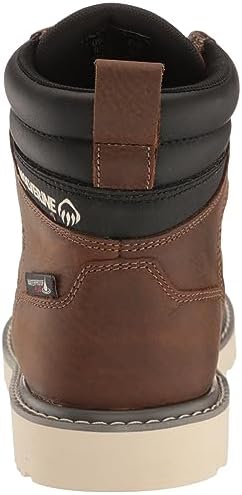 Wolverine Men's Trade Wedge Waterproof Steel Toe 6" Construction Boot, Sudan Brown, 11.5 X-Wide | Image 2