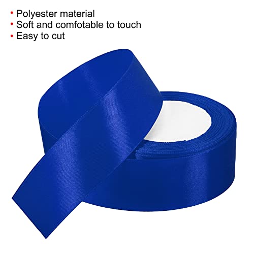 PATIKIL 1.5 Inch Wide 24 Yards Satin Ribbon, Single Side Solid Crafts Roll for Party Home DIY Wrapping Decoration Blue - Image 3