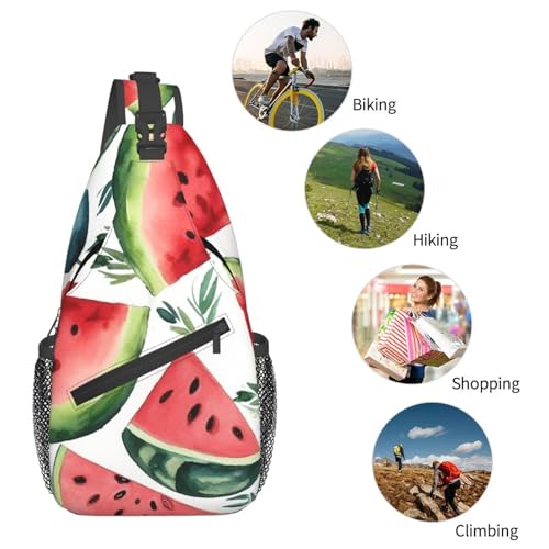 Mochila tipo sling deportiva unisex negra para senderismo miniatura 6