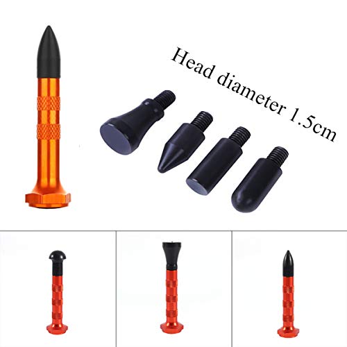 Image of LadyRosian 28PCS Paintless Dent Removal Rods Stainless Steel Kit with Rubber Replaceable Heads Tool for Car Auto Body Dents Hail Damage Removal