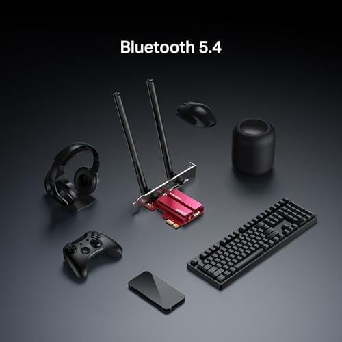 Mercusys TP-Link MA37BE PCIe Adattatore BE6500Mbps Wi-Fi 7 Bluetooth 5.4, WPA3, MU-MIMO, OFDMA, Scheda WiFi PC Fisso, Velocità Tri-Band, Copertura più Ampia, Supporta Windows 11 - Immagine 3