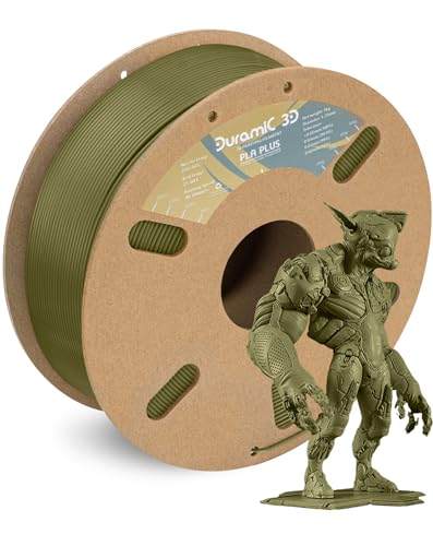 Image of DURAMIC 3D PLA+ Printer Filament 1.75mm PLA Plus Neatly 2Kg Spool(2.2lbs) | PLA Pro Tougher and Stronger, Dimensional Accuracy Probability + /- 0.02mm Army Green