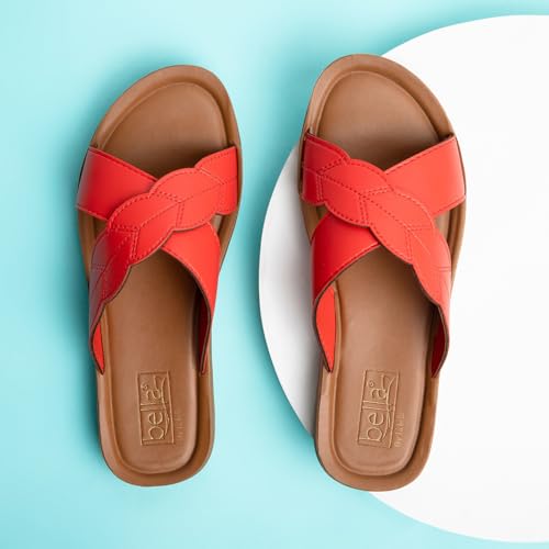 Image of BELLA Women Fashion Flat Slip On Black Sandal | Durable | Stylish | Comfortable | Slip Resistant | Lightweight and Breathable