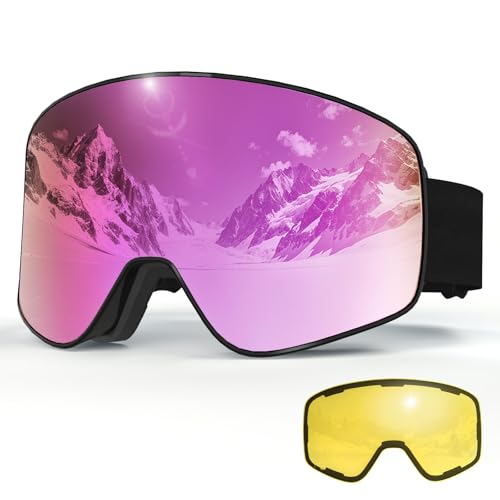 VCOROS ���C�X�L�[�S�[�O�� �N�C�b�N�`�F���W�����Y�t�� OTG�f�U�C�� �܂�~�� �X�m�[�S�[�O�� UV400�ی� �w�����b�g�Ή� �X�m�[�{�[�h�S�[�O�� �j�����p (�O���X�u���b�N�t���[��REVO�p�[�v��)