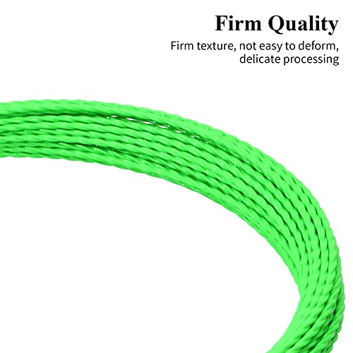 30m Fischband Drahtzieher Durch, Durchmesser 4,5mm, Polyester Einziehspirale mit Führungsfeder, Kabeleinziehhilfe Zugdraht Einziehdraht, Wanddrahtfädler Einziehband für Kabelverlegung Leerrohre (Grün)