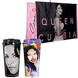 SELENA CUPS BAG - 3PC BUNDLE- 2 Selena Quintanilla 2018 LIMITED EDITION Stripes Cups and 1 2018 H-E-B Tote Bag