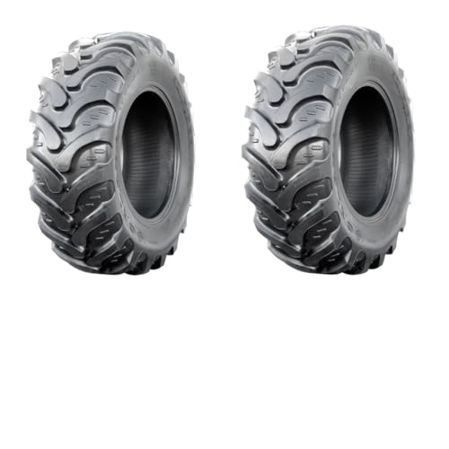 19.5L-24 12PR R4 Rear Backhoe Grader Bias Industrial Tractor Tire, 19.5x24, 12PLY, Tubeless, Set of 2 19.5-24