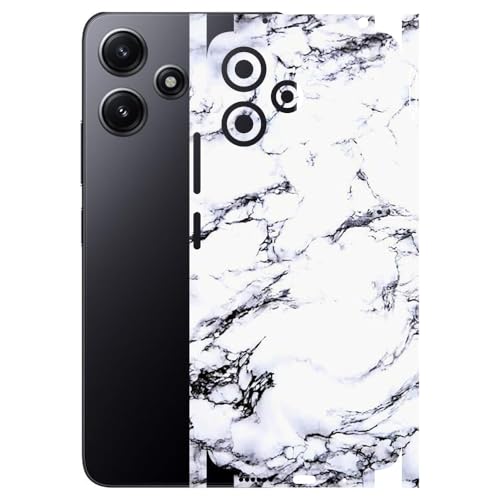 Image of AtOdds - Full Body Back Screen Guard Protector Film - Lamination Wrap Skin Sticker Compatible with REDMI 12 (5G) | Scratchproof Matte Finish (Design - Marble)