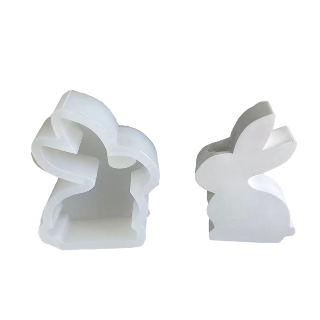 Moule silicone lapin 3D bougeoir résine époxy loisirs créatifs fait main DIY
