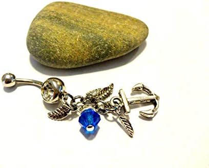 Crystal Anchor Belly Button Ring