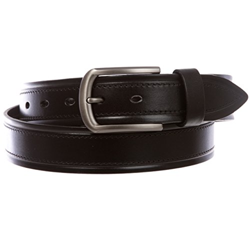1-1/4" (34 mm) Double Stitched Men's Italian Leather Belt2