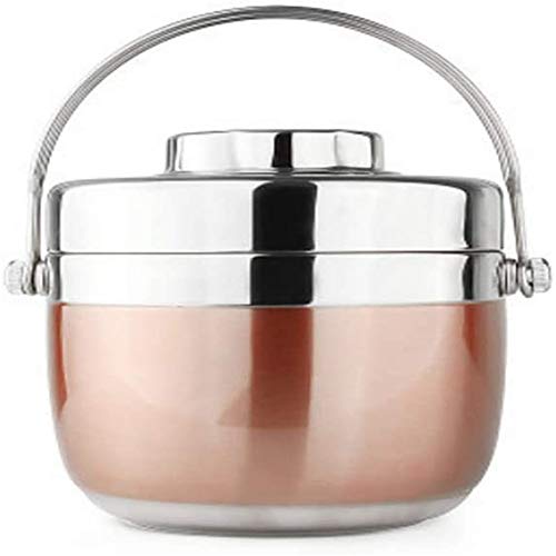 Molinter Thermobehälter Lunchbox Edelstahl Isolierbehälter Speisebehälter Thermo Gefäß für Babynahrung Speisegefäß Essensbehälter Warmhaltebox (Rosa, 1500ML)