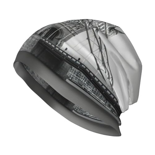 Gorro de invierno para hombre y mujer, gorro de punto térmico para esquí, con estampado de plantas suculentas, Puente espectacular, talla �nica