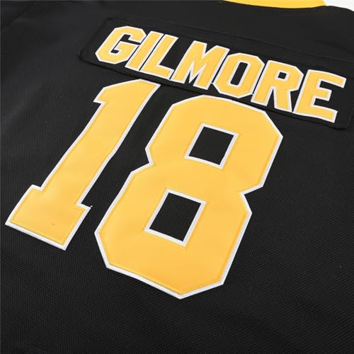 cridpop Happy Gilmore 18 Ice Hockey Jersey for Men Retro Sports Party Apparel Black for Halloween Costumes 2XL