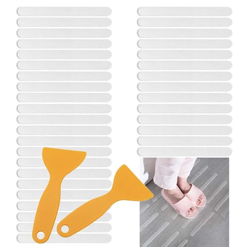 Wzhiy 36-Pack Anti Slip Bath Stickers,Non-Slip Strip Stickers, Anti-Slip Grip Tape for Bathtub, Floor, Stairs,Invisible, Durable & Easy to Install(2cm x 20cm)