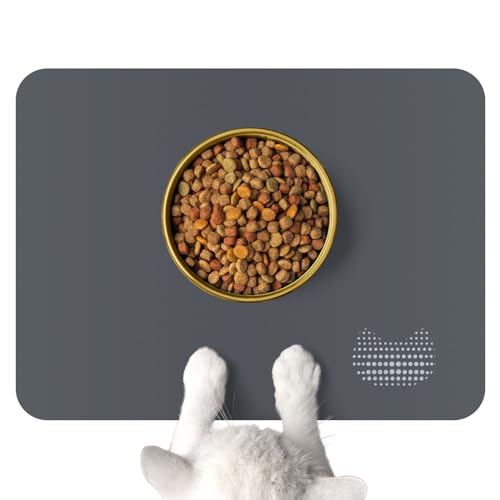 QLoztyse Dog Mat for Food and Water - Cat Food Mats for Indoor Cats Large Pet Feeding Floors Waterproof Matt Eating Bowl Placemat Non-Slip Absorbent Rug