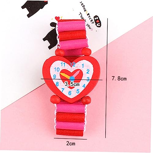 BESPORTBLE 5 Pcs Wooden Cartoon Watch for Educational Cognitive Wristwatch Fun Learning Plaything Random Color2
