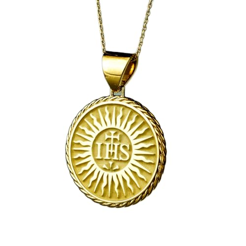Pendentif Christogram IHS et chaîne de 45,7 cm pour votre style quotidien