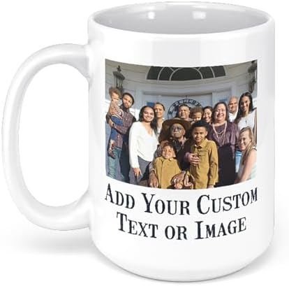 Personalized Mother's Day Coffee Mug, Custom Mum Photo Text 15oz ...