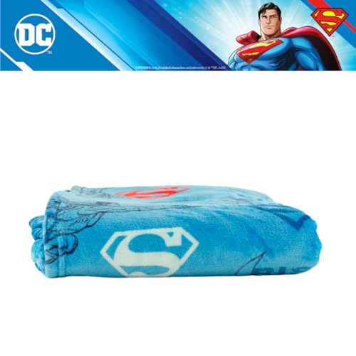 Image of Superman DC Comics Bedding Super Soft Cozy Plush Throw, 46 in x 60 in, (Officially Licensed Product) by Franco