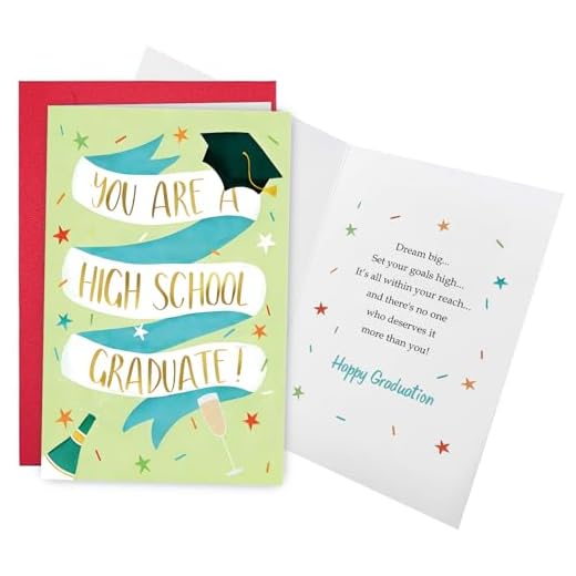 Ogeby Funny High School Graduation Card for Boy Girl, Inspirational Congratulations Card for High School Graduate, Happy Graduation Gift