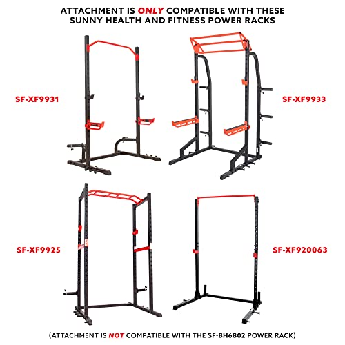 Sunny Health & Fitness Dip Bar Attachment for Power Racks and Cages - SF-XFA002, Black by Sunny Health & Fitness - Image 6