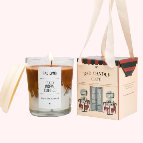 Image of RAD LVNG Cold Brew Coffee Grande | 350g Soy Wax Scented Candle | 45hr+ Burn | Gel Wax Cubes | Silicone Lid | Hand-Poured | Coffee, Cocoa, Vanilla | Gifting & Home Decor