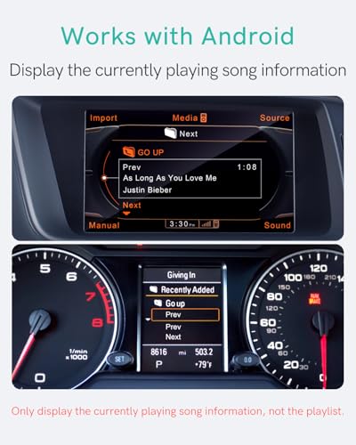 Image of Bluetooth Adapter for Audi MMI 3G /3G+,Volkswagen, AMI Music Receiver | Supports Audi Concert & Symphony, aptX HD Audio, Track Display, OEM Steering Wheel Control, Compatible with iOS & Android