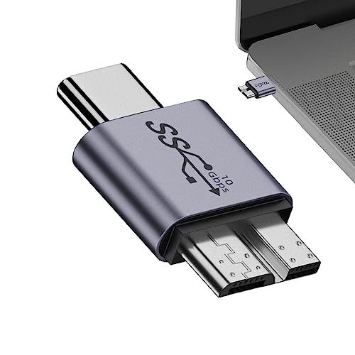 Povanjer Adaptateur USB C Micro-USB | câble Mini Type C Micro-B | Adaptateur Micro-B USB C 3.0 pour Adaptateur câble Disque Dur USB C, Adaptateur Disque Dur Externe USB