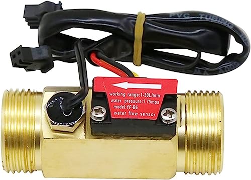 Capteur de débit d'eau 1/2 pouce deux-en-un avec sonde de température interne