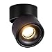 Produktbild LANBOS LED Deckenaufbaustrahler wandleuchten / 10W COB Lampe/3000K Warmweiß / 10 * 10CM/ Aufbauleuchte/Falten Drehen Aufputz Deckenleuchte/Aluminium (schwarz)