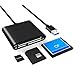 Produktbild USB 3.0 Aluminum Card Reader, Alcey Superspeed USB 3.0 Multi-in-1 3-Slot Card Reader for CF/SD/Micro SD/TF for iMac, MacBook Air, MacBook Pro, MacBook, Mac Mini, PCs and Laptops,black