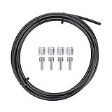 油圧ブレーキホースシマノ用 油圧 ブレーキホース ブレーキオイルパイプ コネクターインサートセット ディスクブレーキパイプ 高温と低温に耐性があり（黒） 油圧ブレーキホース