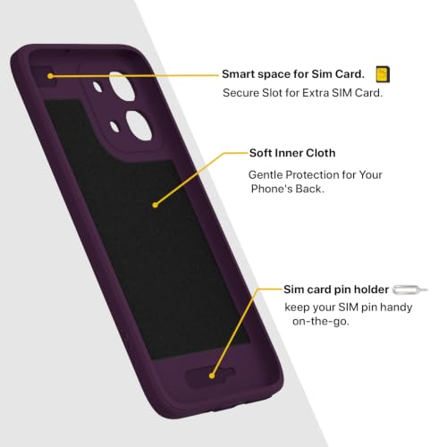 Image of Pikkme Back Cover for Oppo F31 5G / Oppo F33 5G Soft Matte Silicone | Slim Fit | Mag-Safe Design (Mag-Safe Not Support) Camera Protection Bumper Case (Purple)