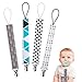 Cadenas para Chupetes Impresión con Estilo Clips De Chupete para Bebé Infante Niños y Niñas 4 Piezas