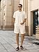 Lfggick Men's 2 Piece Outfits Summer Beach Short Sleeve Shirts and Shorts Vacation Outfits Shirt and Shorts Sets for Men
