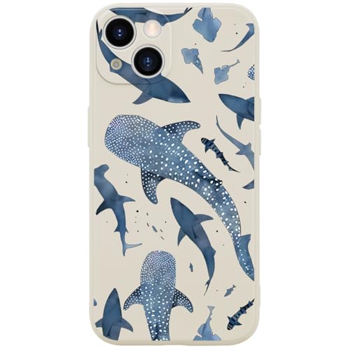 Coque iPhone 16 silicone bleu baleine contre chutes et rayures