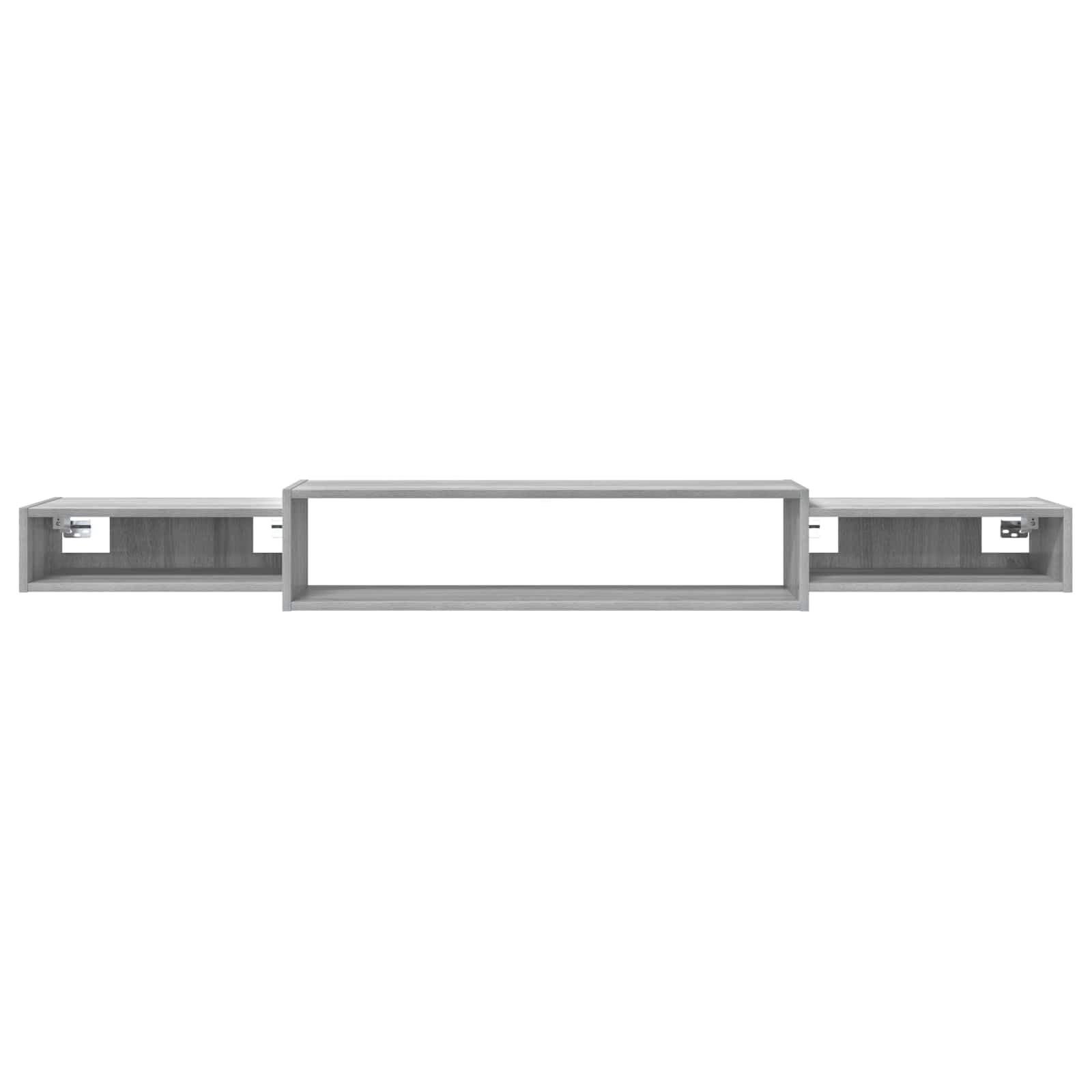 Makastle Wandmontierter TV-Schrank aus Holzwerkstoff mit Wandhalterung, 3 Regale, 180 x 28 x 21 cm, Rechteckig