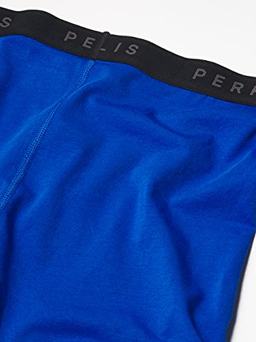 Perry Ellis Mens Perry Ellis Men's Cotton Stretch Boxer Briefs, Tagless, No Roll Waistband, 5 Pack Base Layer Underwear, Blue Depths/High Rise/Daphne/Black Rise Stripe/Black, Medium Us #TOP2