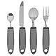 Adaptive Utensilien, Rutschfeste Griffe, Gewichtete Utensilien für Handzittern, Arthritis, Parkinson oder ältere Menschen, Edelstahlmesser, Gabel, Löffel, Griffiges Besteck