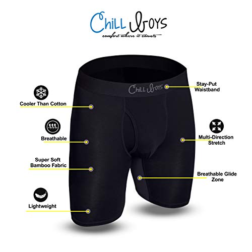 Chill Boys Viscose from Bamboo Boxer Briefs - Soft Breathable Men's Underwear. Cool Comfortable Boxers - 3 Pack2