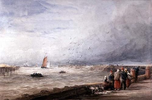 Lienzo de Calais David Cox poster clasico con acabado artistico de alta fidelidad cronomatica