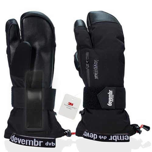 devembr Three-Finger Ski Gloves