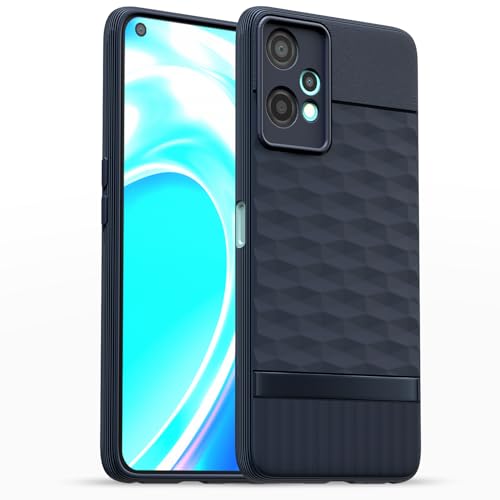 Image of Pikkme Back Cover for OnePlus Nord CE 2 Lite 5G Camera Protection 3D Hexa Cube Design Silicone Protective Bumper Case (Blue)