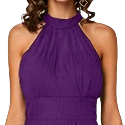 Robe de soirée à volants double couche sans manches chic