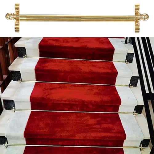 Soporte de barra pulida ajustable para alfombras de pasillo y escaleras antideslizantes