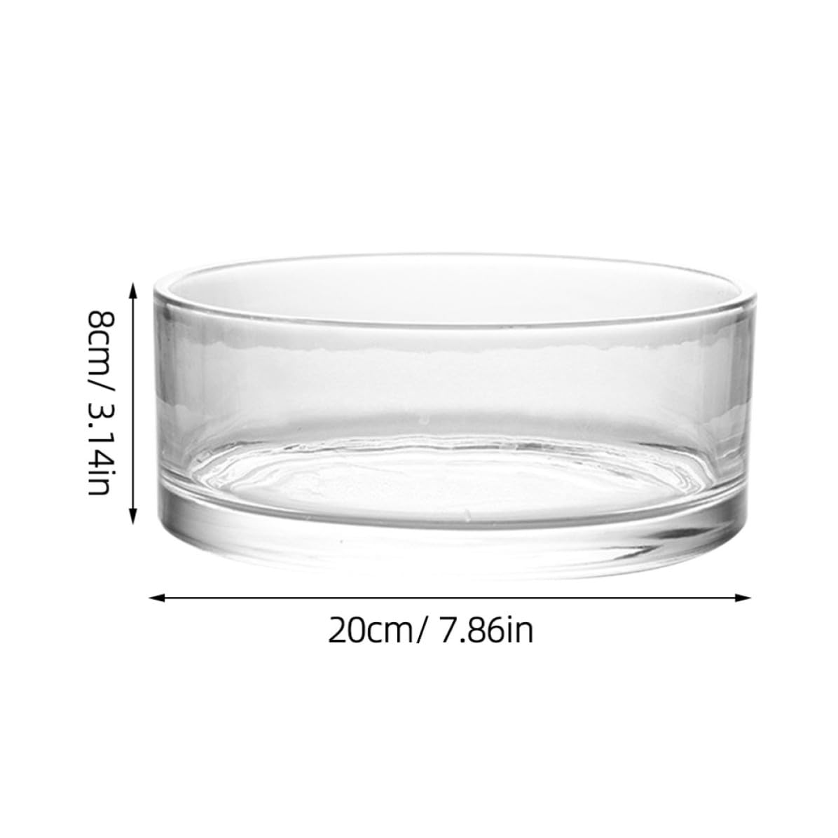 Zerodeko Vaso di Vetro Rotondo per Piante e Pesci, Decorativo e Trasparente | Uso Domestico o Negozio, Vetro Delicato, Alta Trasparenza, Stile Chic, Adatto a Composizioni Floreali