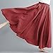 ASHER FASHION Women's Bohemian Style Elastic Waist Band Cotton Linen Long Maxi Skirt Dress (85CM, Rust Red)